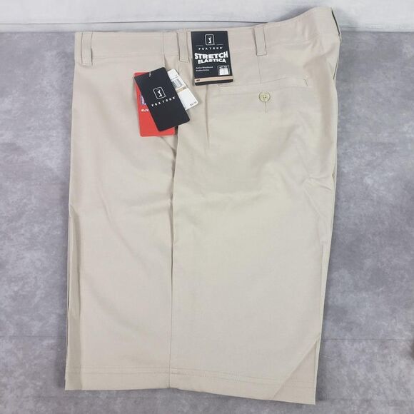 PGA TOUR Shorts Mens 42 Silver Lining Performance Stretch Tech Golf PVBS7087MM - Picture 1 of 14
